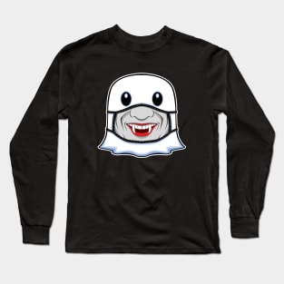 Ghost Halloween with Vampire Mask Long Sleeve T-Shirt